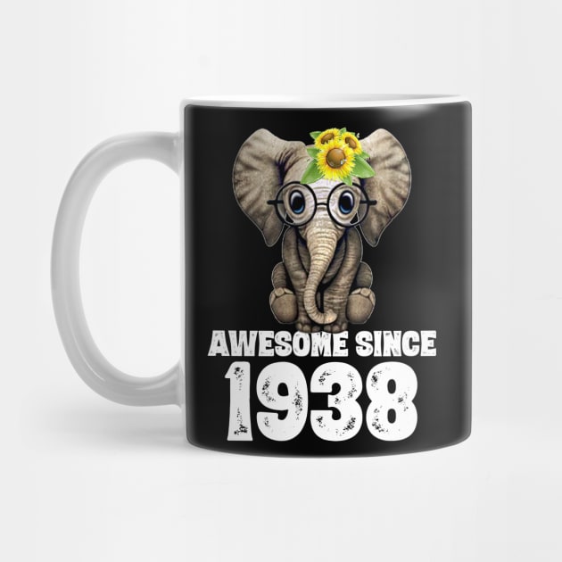 Awesome since 1938 82 Years Old Bday Gift 82th Birthday by DoorTees